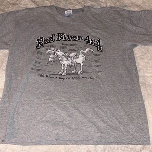 Vintage Souvenir Red River 4x4 Gildan T-Shirt Large